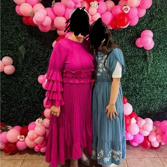 Polagram Blue Maxi Dress with White Embroidery - Picture 3 of 3